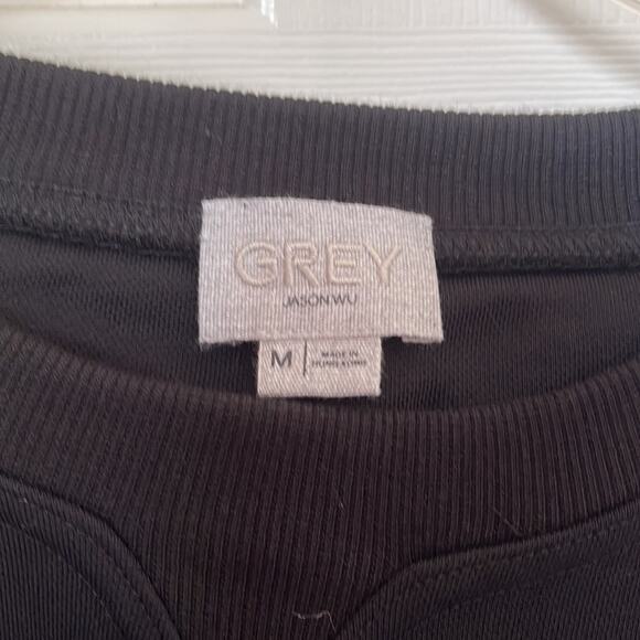 Grey Jason Wu asymmetrical cold shoulder sweatshirt - Picture 4 of 8